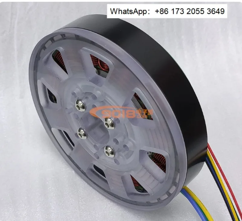 Disc Type BLDC Motor 27N30P, 300W Hollow Shaft Flat Direct Drive DC Brushless Motor With  Sensor