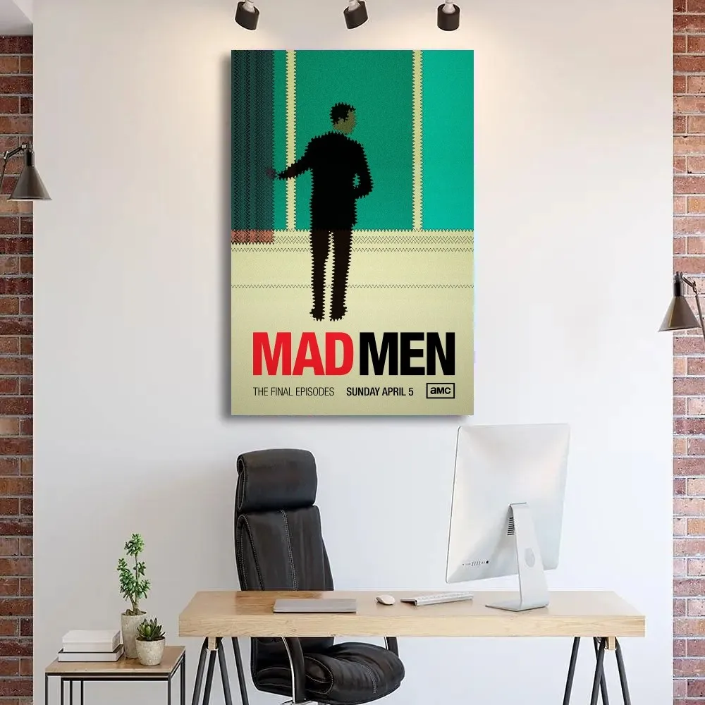 Mad Men Movie Poster Posters Kraft Paper Vintage Poster Wall Art Painting Study Aesthetic Art Small Size Wall Stickers