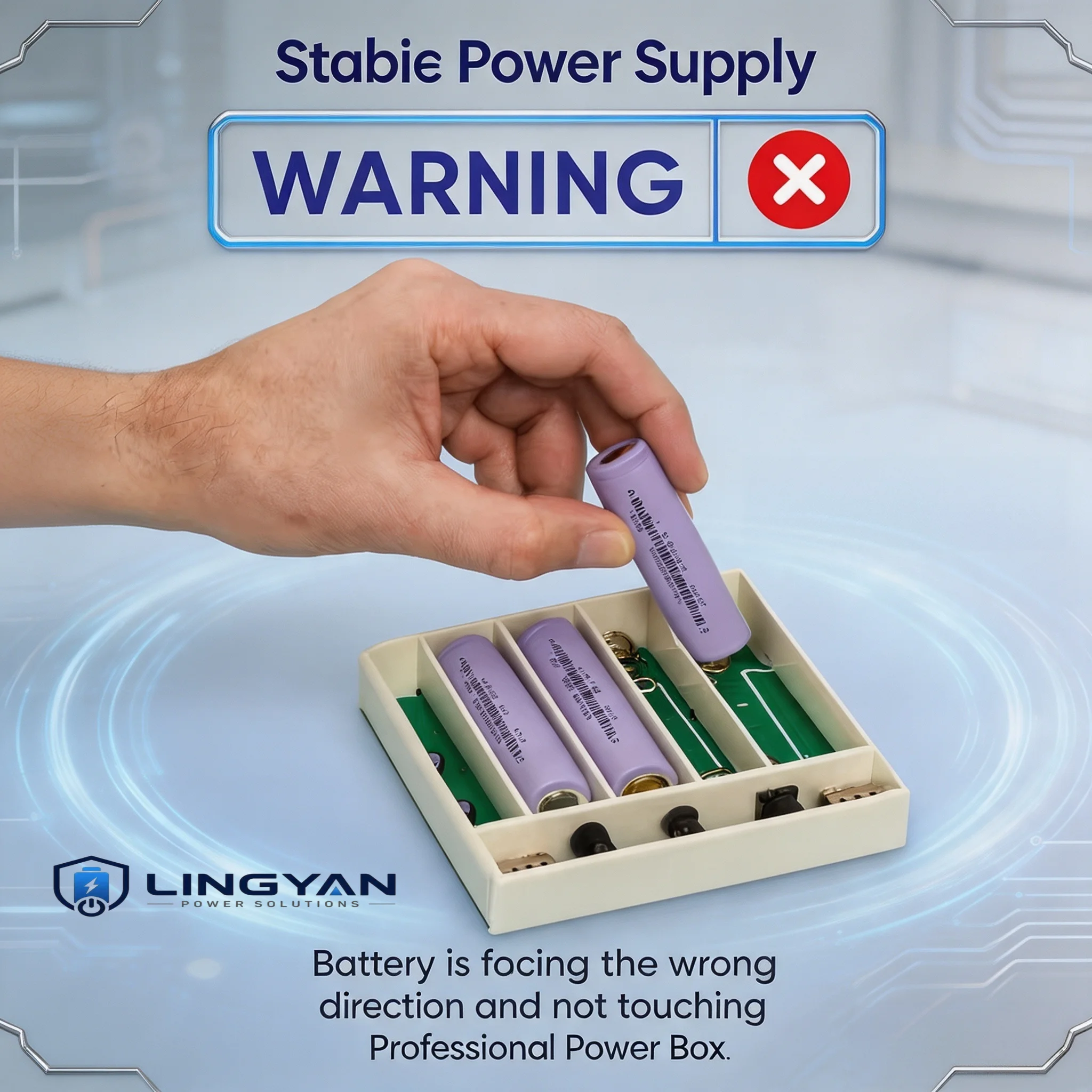 19V AIO PC UPS Backup Power Box 5×18650 Flat Top Battery Case Auto Switch No-Solder, Batteries Not Included