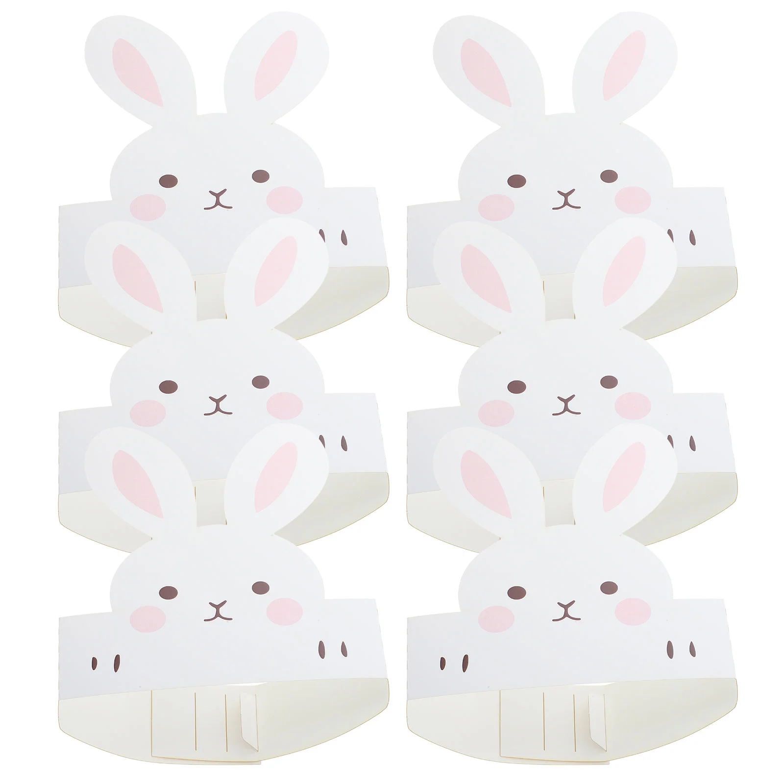 

6 Pcs Crown Easter Bunny Ears Hat Child Party Hats for Kids Paper Birthday Rabbit Hair