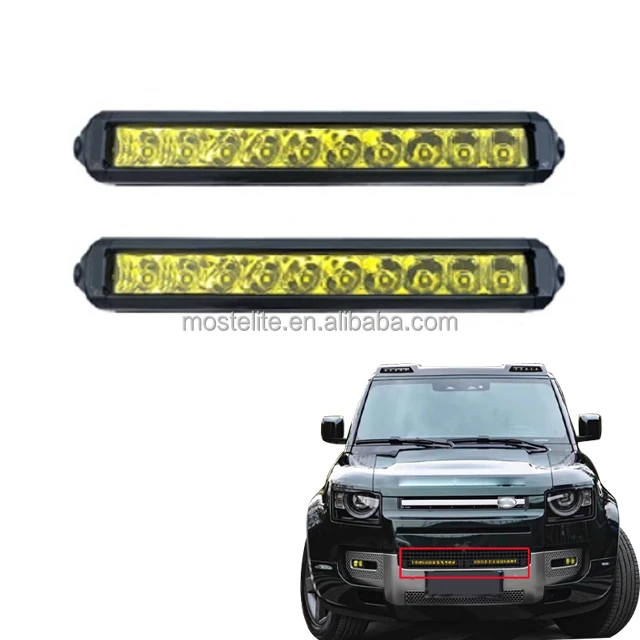 

Hot Welcome Light Front Grille Decorative LED Light Fog Lamp Front Bumper Spotlights for Land Rover Defender 90 110 130