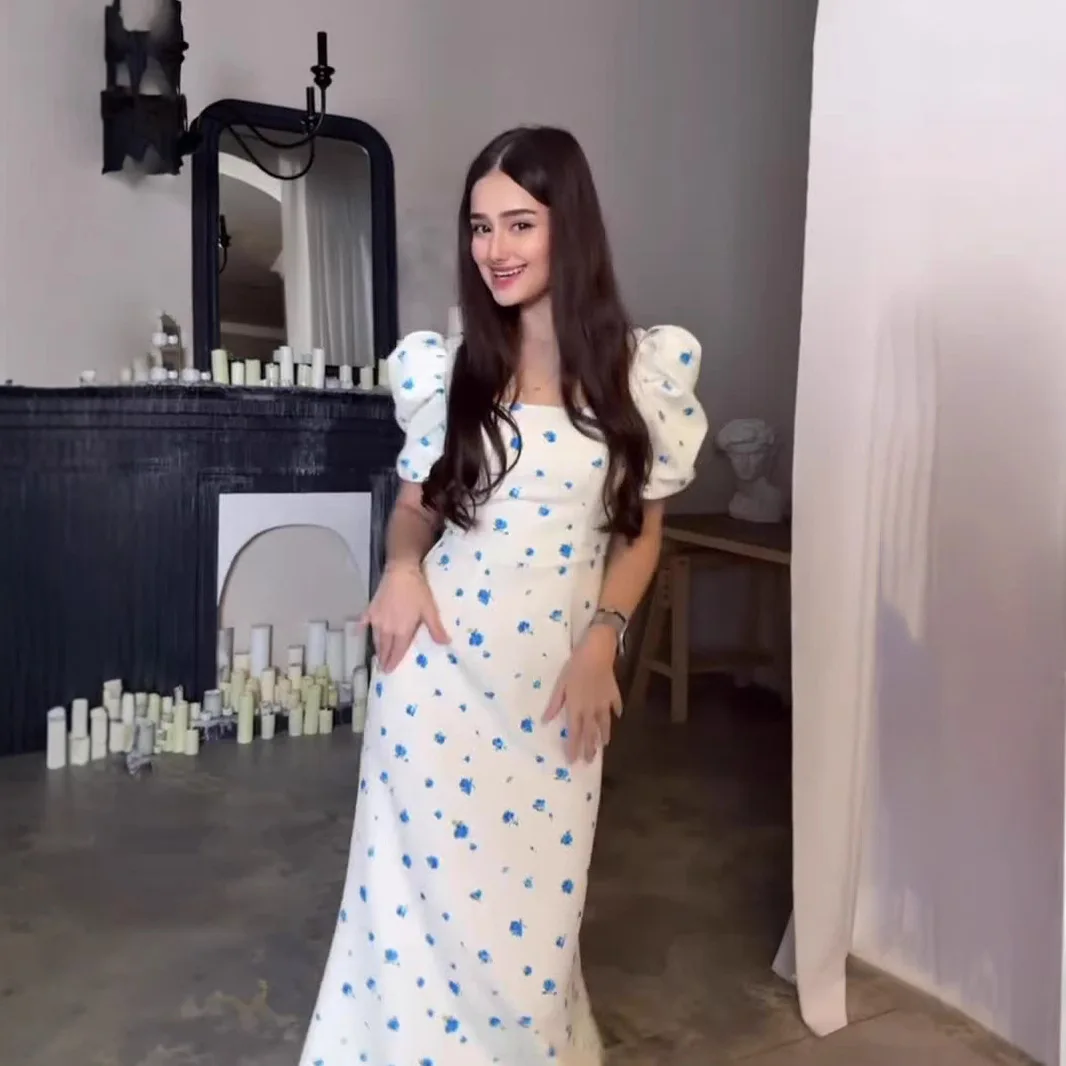 Ele Slimming ort Sve Long Dr Spring 2025 تنورة ساحرة من البوليستر المحبوك على شكل حرف a أساسية Sle