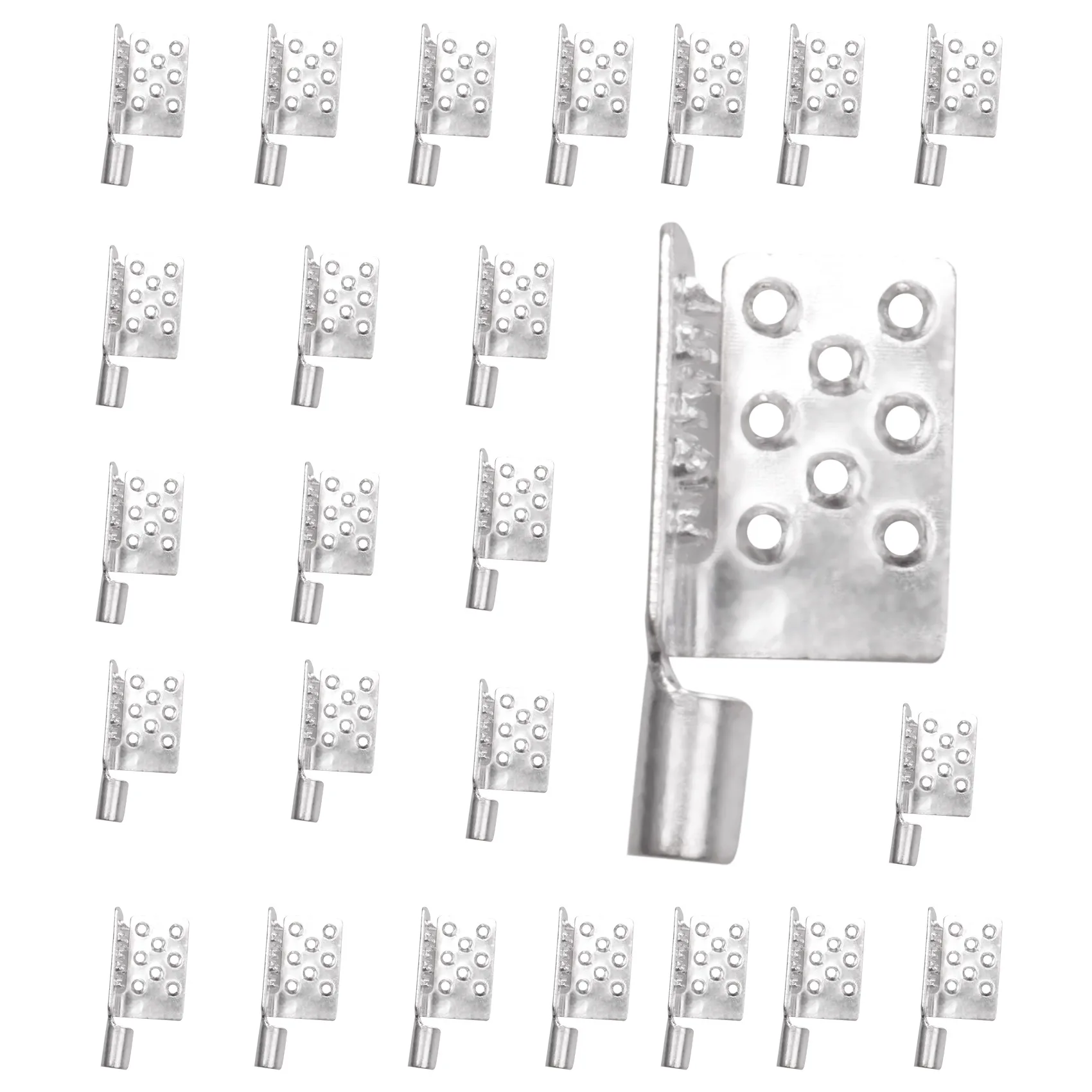 AT29-80Pcs Carbon Thermal Film Clamp Connector, Warm Floor Copper Plated Silver Clip Accessories, Floor Heating Film Clamp