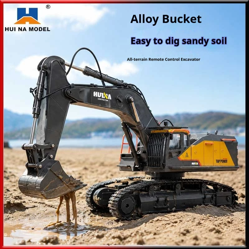 Huina 1592 1593 1594 Rc Excavator 1/14 Large Dumper Truck Crawler Alloy Tractor Loader Controlled Car Engineering Toy Huina