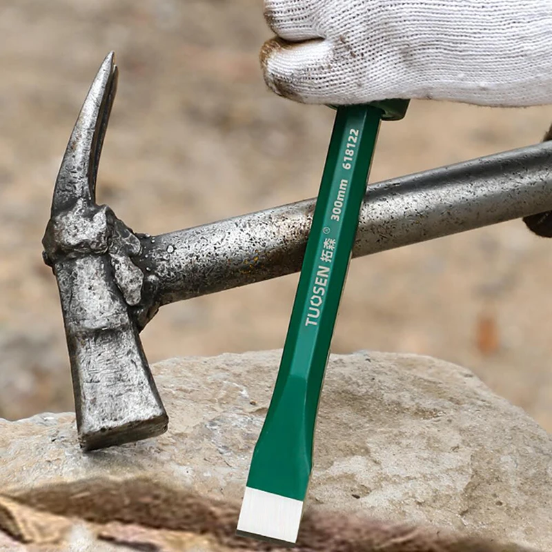 Chisel Head Stone Splitter Chrome Vanadium Steel Masonry Chisel Flat Shovel Wood Processing Concrete Tool
