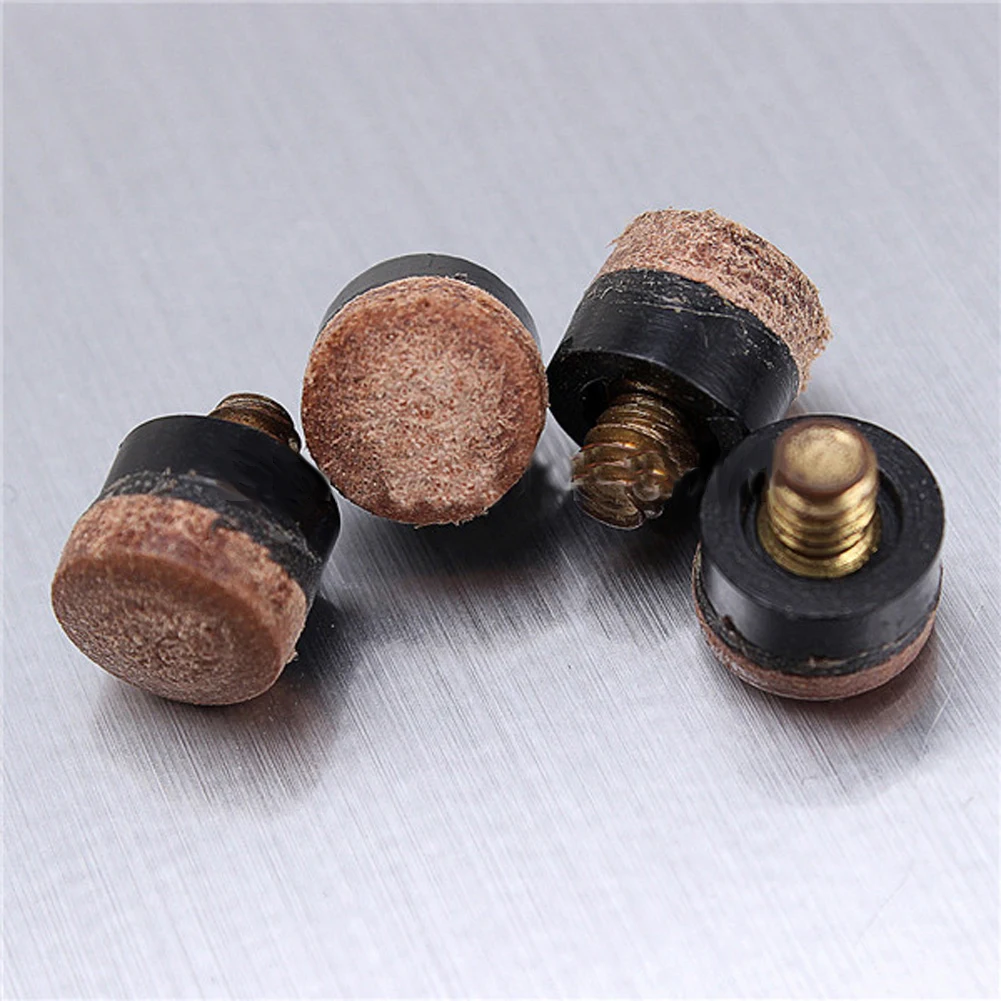 10 قطعة قضيب البلياردو نصائح المسمار على 10 مللي متر السنوكر القطب رؤساء استبدال البلياردو جديلة رئيس أجزاء مجموعة القطب إصلاح الملحقات