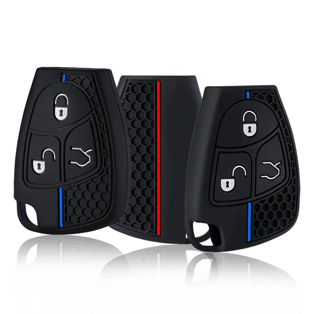 Silicone Car Key Cover Bag Shell Case Keychain Protector for Mercedes Benz C B E Class W203 W211 W204 YU BN CLS CLK Accessories