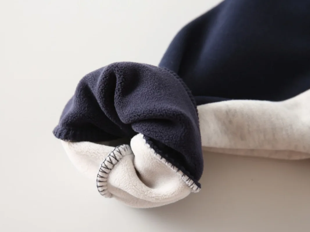 سويت شيرت سميك جديد من HoneyCherry للأولاد، سويت شيرت مبطن بالصوف للأطفال، بلوفر أنيق بياقة دائرية #6