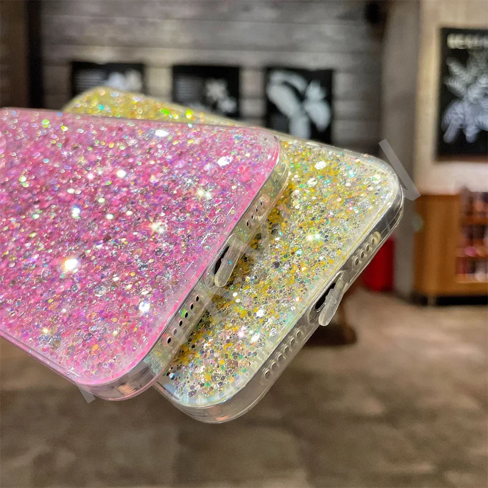 Glitter Luxury Sequin Phone Case For Samsung Galaxy A72 A52 A32 A22 A73 A25 A35 5G A24 A12 A05S A23Shiny Soft Silicone Cover image 6