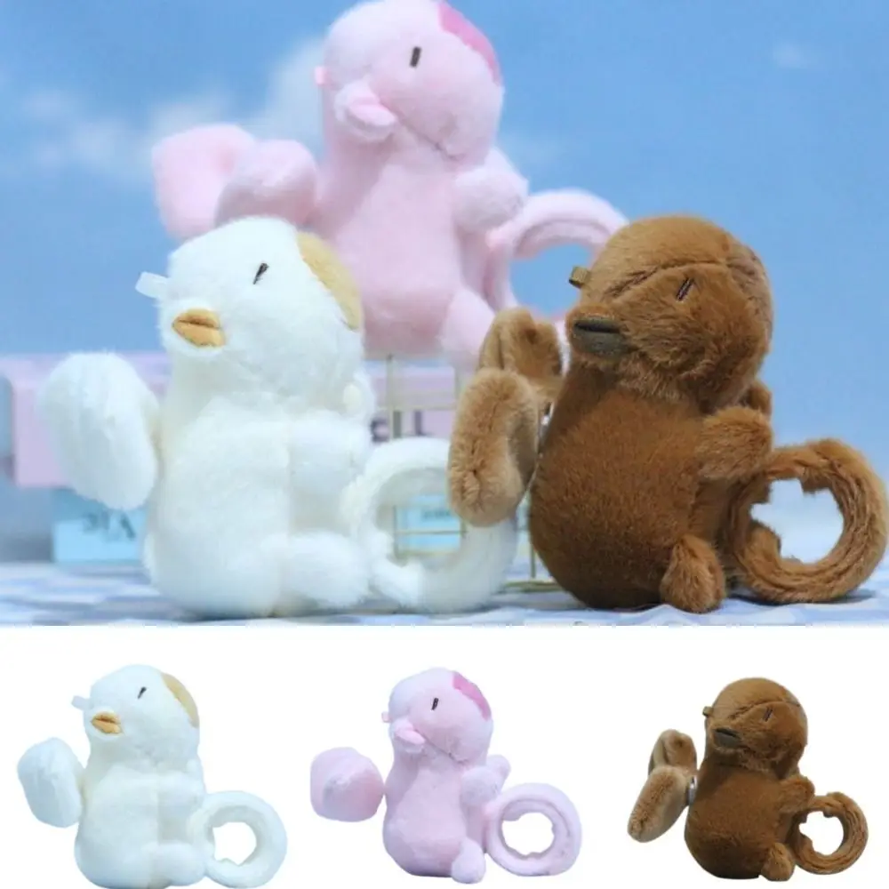 Capybara Rodent Capybara Clap Circle Toys With Wings Wings Trembling Capybara Plush Wrist Band Pink Simulation