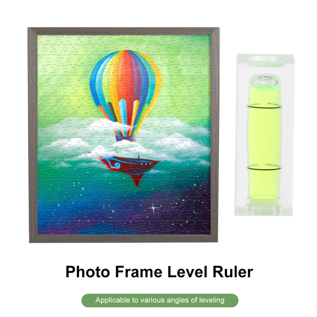 10Pcs Bar Shape Leveler Portable Strip Line Level Mini Bubble Spirit Level for Wood Carvings (Light Green Leveler, Square)