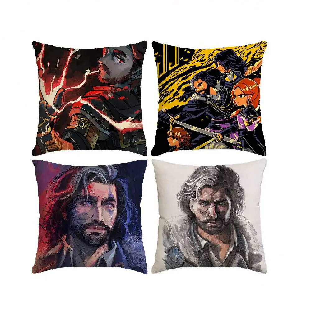 Game C-Clair O-Obscur E-Expedition 33  Square Double-Sided printed Pillow Case Bedroom Bedside Pillow Sofa Cushion Cover