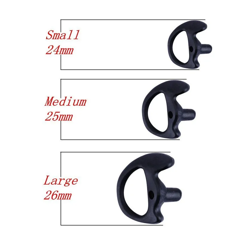 Auricular Universal de silicona para walkie-talkie, tubo de bobina acústica de aire, tamaño S/M/L, 3 pares, nuevo