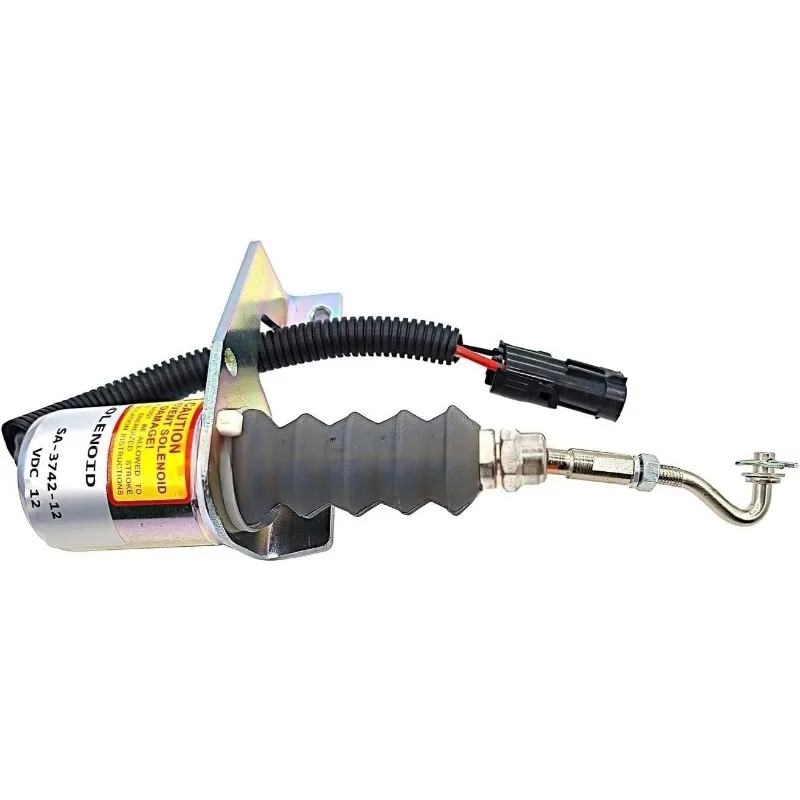 YC85-8 Engine Oil Shutdown Solenoid Valve Switch SA-3742-12 3932017, 12V 24V DC - Replacement Part for Excavator Fuel System