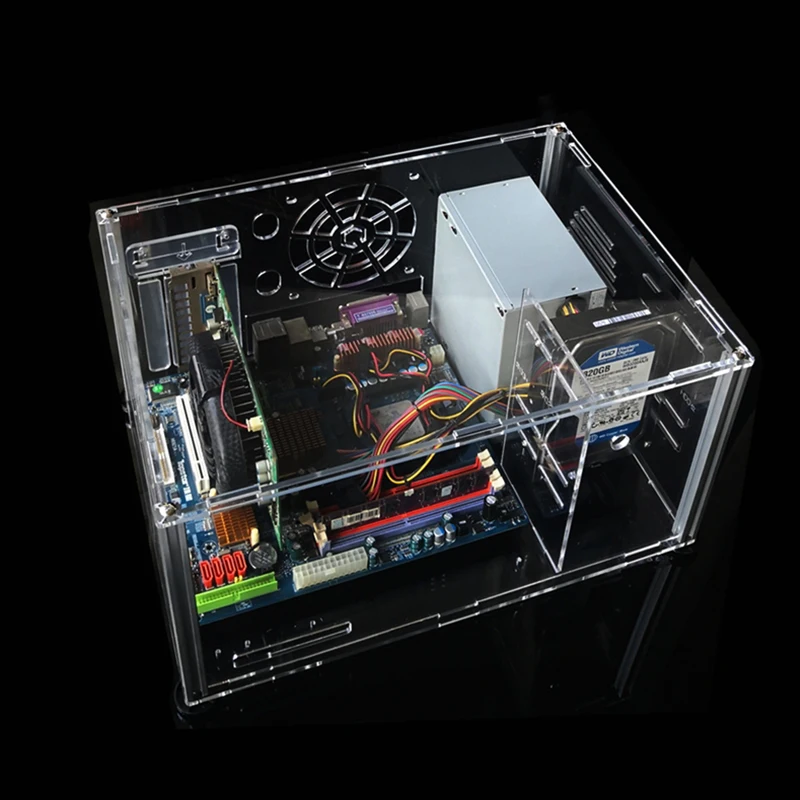 Transparent Acrylic PC Case For ATX MATX Mainboard Modify Closed Computer Case for PC Gaming Desktop PC Gamer Chassis 