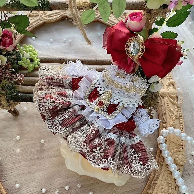 Vestido vermelho 15cm 20cm 40cm roupas de boneca de algodão, saia de boneca reborn de 50cm-55cm