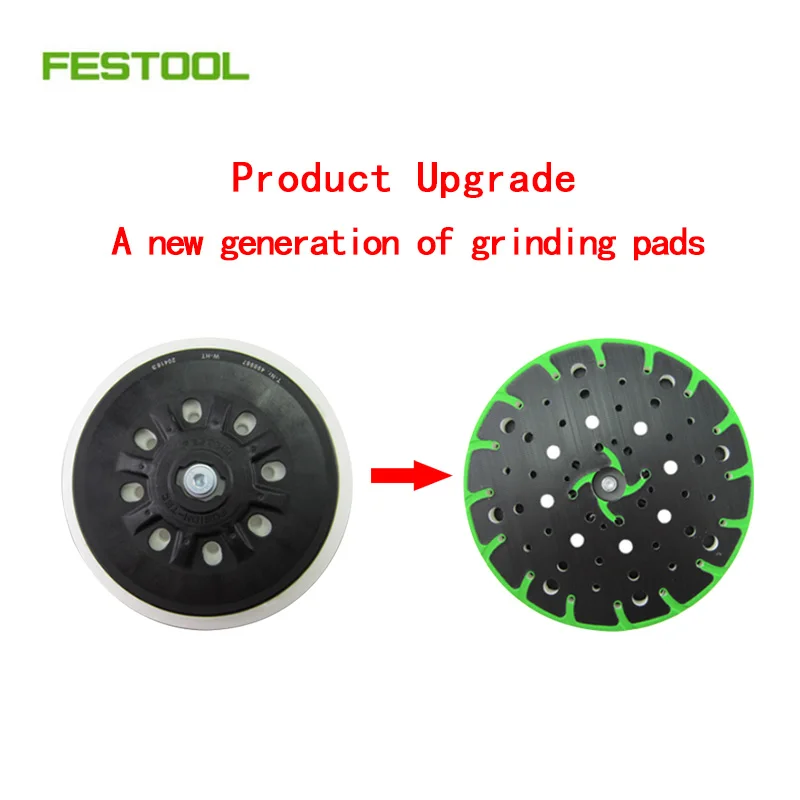 Мягкий шлифовальный круг нового поколения FESTOOL, Немецкая оригинальная насадка для сухого шлифования, Круглый лоток