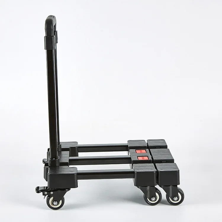 Foldable trolley, cargo trolley, household portable trolley, outdoor small trailer, six-wheeled small trolley