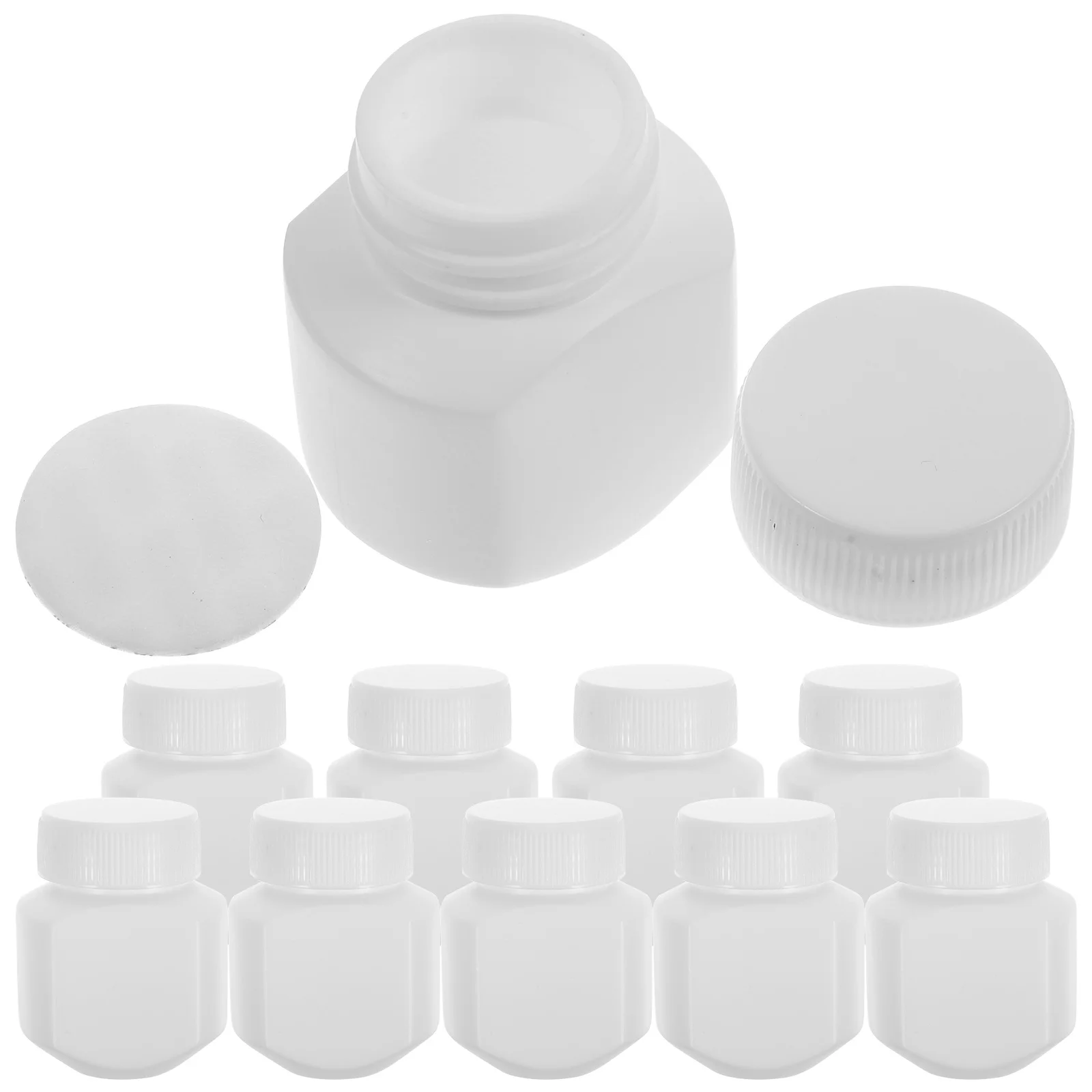 

10pcs Hdpe Pills Bottles 30Cc Travel Pill Organizer Secure Seal Caps Lightproof Medicine Container Portable Pill Box Sealing