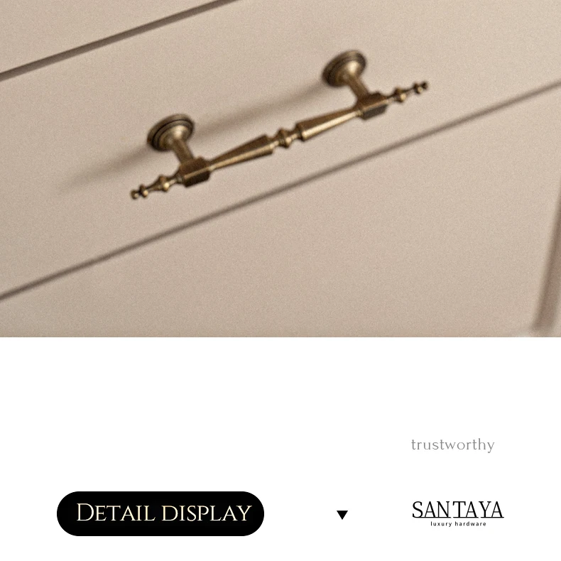 Antique brushed brass cabinet handle 16