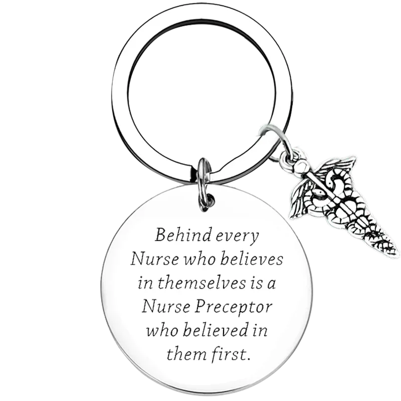 New Nurse Preceptor Key Chain Ring Nurse Appreciation Gift keychains pendant Nurse Retirement Gifts