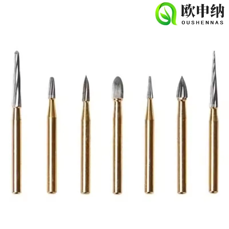 Kerr Dental Carbide Burs 7pcs Tungsten Steel High Speed Handpiece Dental Drill Cutting Burs for Tooth Extraction