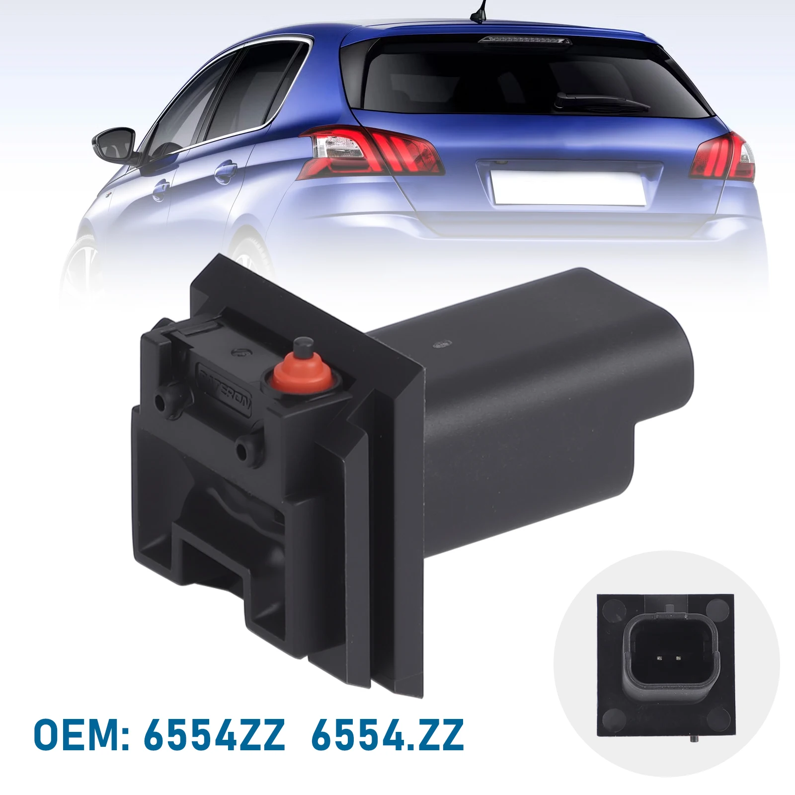 

6554ZZ Rear Door Handle Button Trunk Lock Tailgate Release Switch For Peugeot 206 207 307 308 5008 Citroen C3 C4 Car Accessories