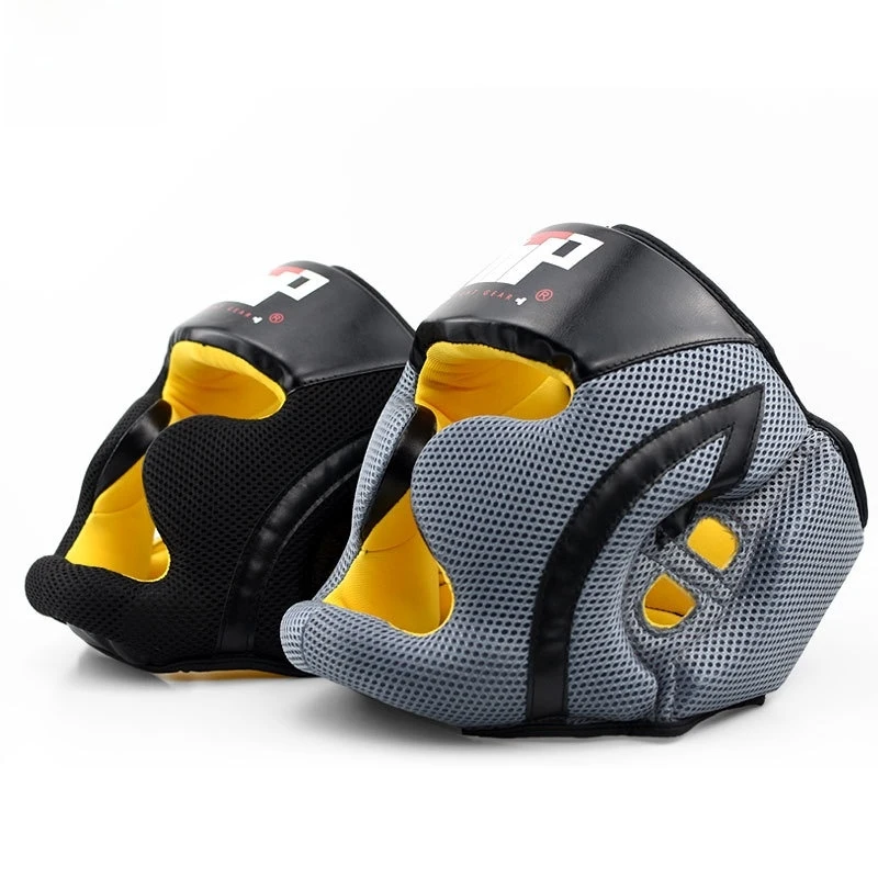 

Lightweight Ventilated Boxing Headgear with Mesh Design for Kickboxing Karate Training Protection