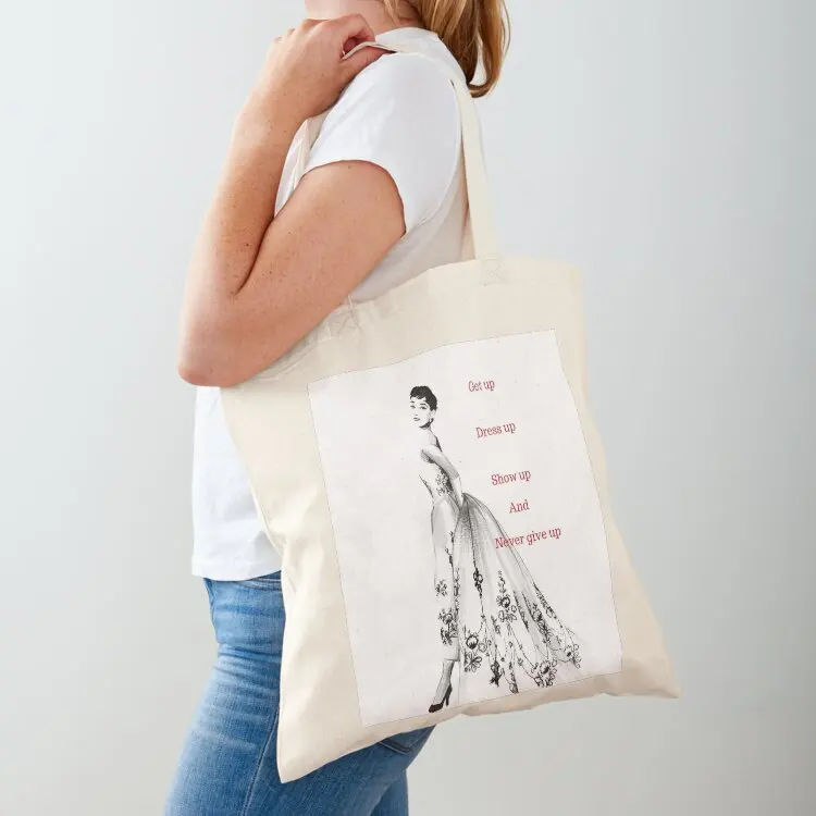 

Audrey Hepburn Quote Tote Bag large size bags personalized tote shopping bags foldable canvas tote bags