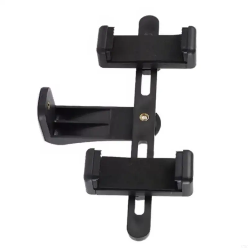 Double Device Holder For Smartphones And Tablets Lightweighted 360 Degree Adjustability For Streaming And Teaching