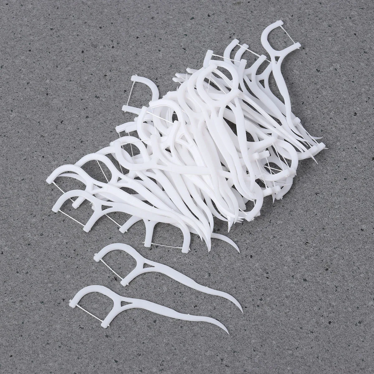 

50pcs Dental Floss Picks Ultra Thin Silky Wire Comfort Grip Non-Slip Deep Clean Teeth Fresh Breath Plaque Remover Gum Stimulator