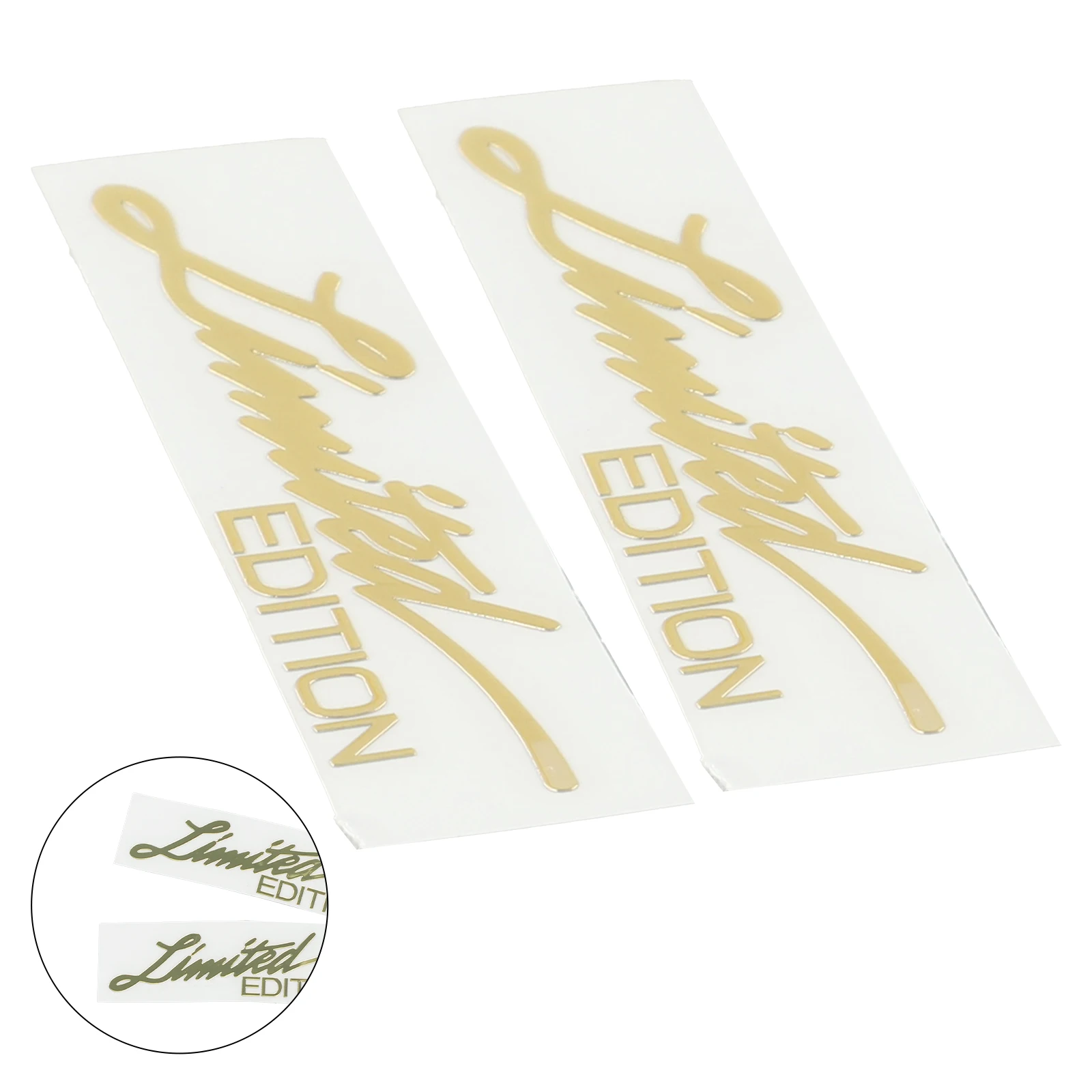 Car Stickers Car Emblem Sticker Logo Badge Logo Emblem Parts 1.8*7.5Cm Replacement Gold Limited Edition 2pcs/Set