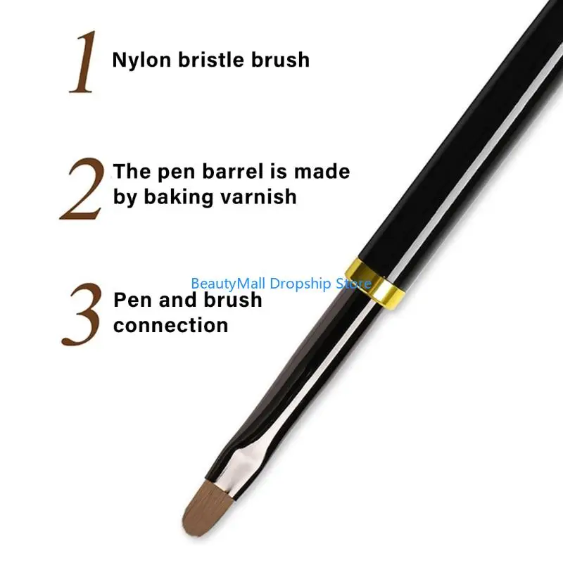 40JD Delicate Design Brush Fine Nylon Bristles Ergonomic Handle Salon Art