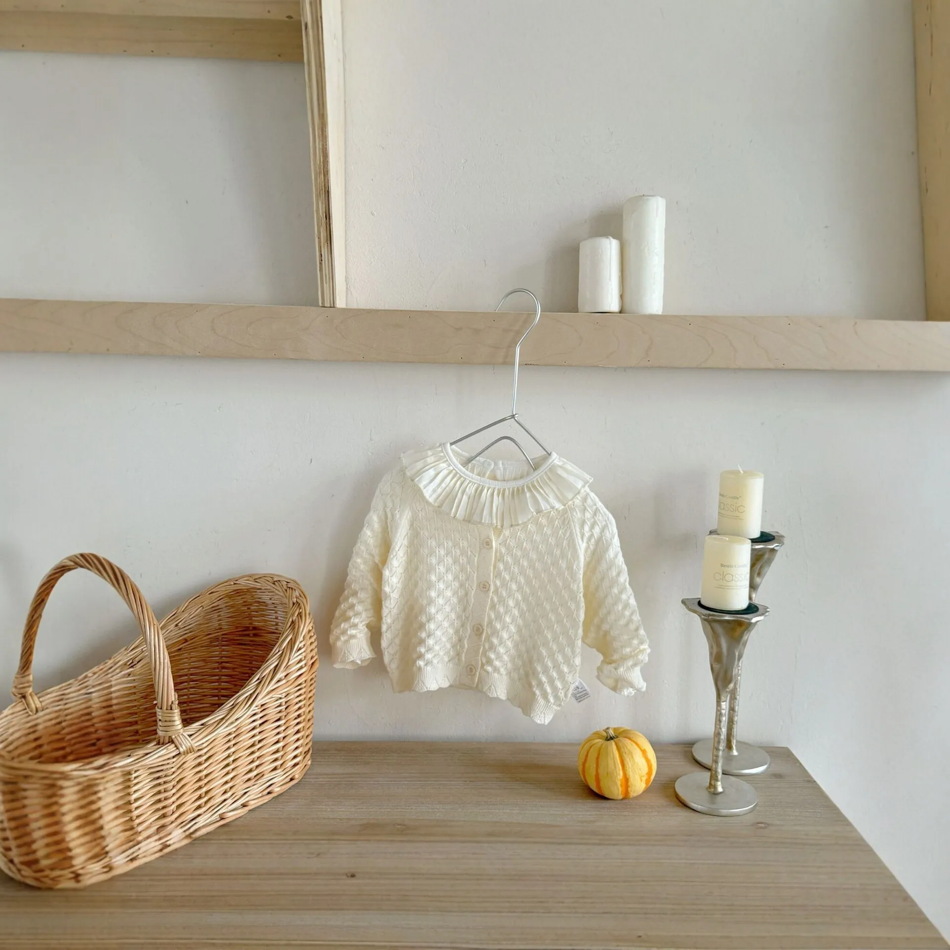 Girls Sweater 2026 Autumn and Winter New Children's Clothing Korean Style Girl Baby Fashion Hollow Round Neck Sweater