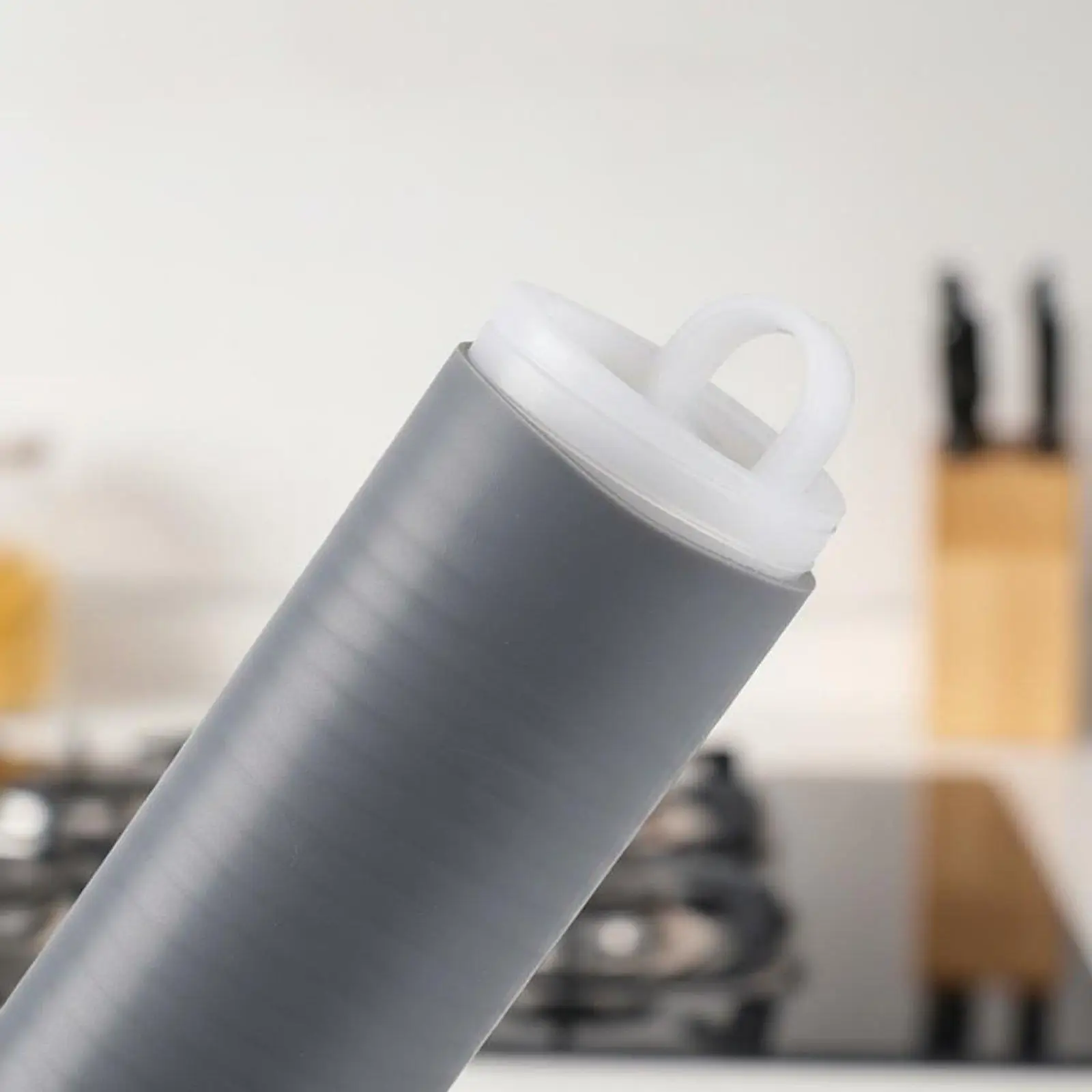 Silicone Pan Gripper Handle Protective Cover Shrinkable Heat Proof Holder for Iron Pot and Ladle Use