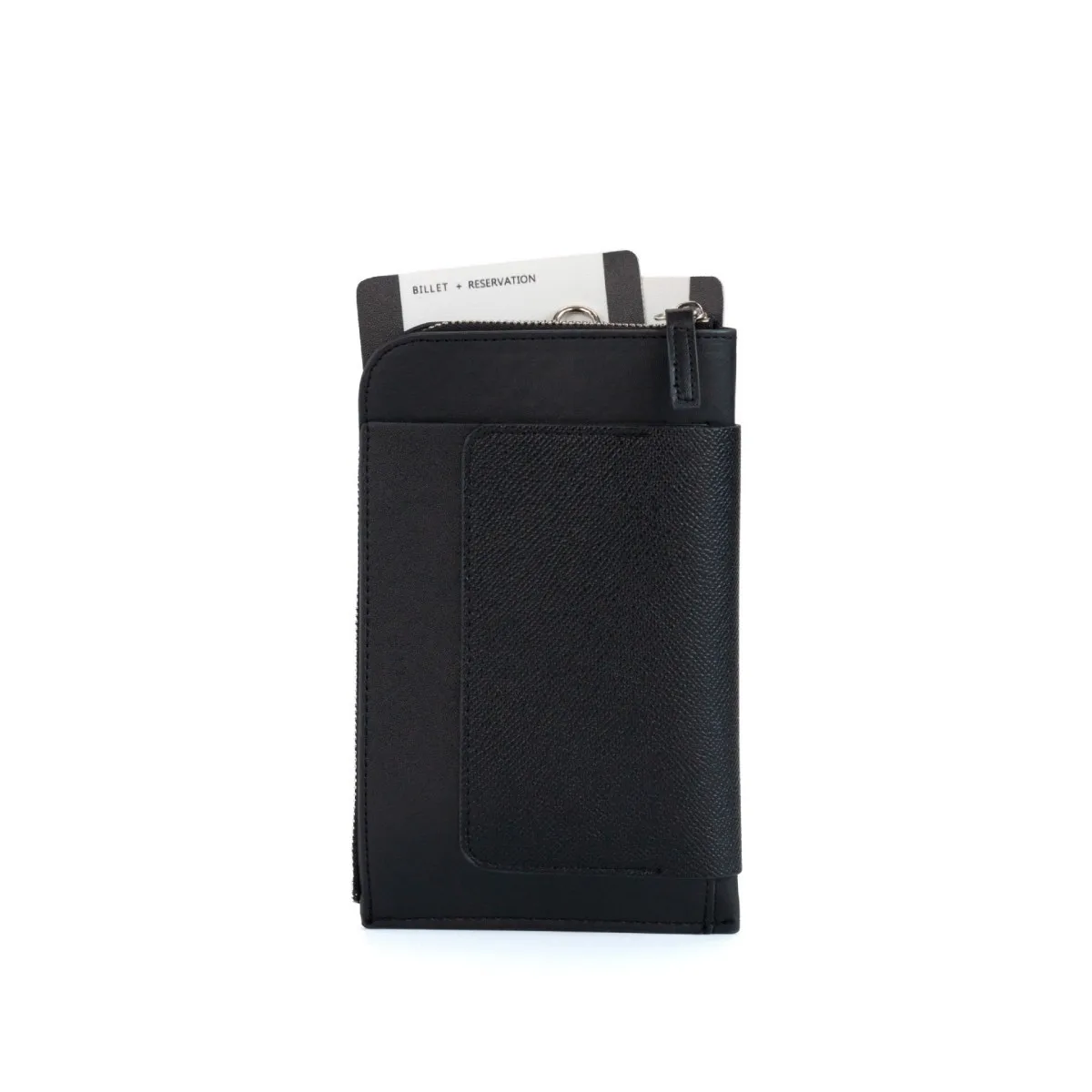 المألوف الأسود حامل جواز السفر عملة بطاقة المحفظة حقيبة كتف مفردة الرقبة حزام تذكرة حامل المدمجة أنيقة 2025 وصول جديد #4