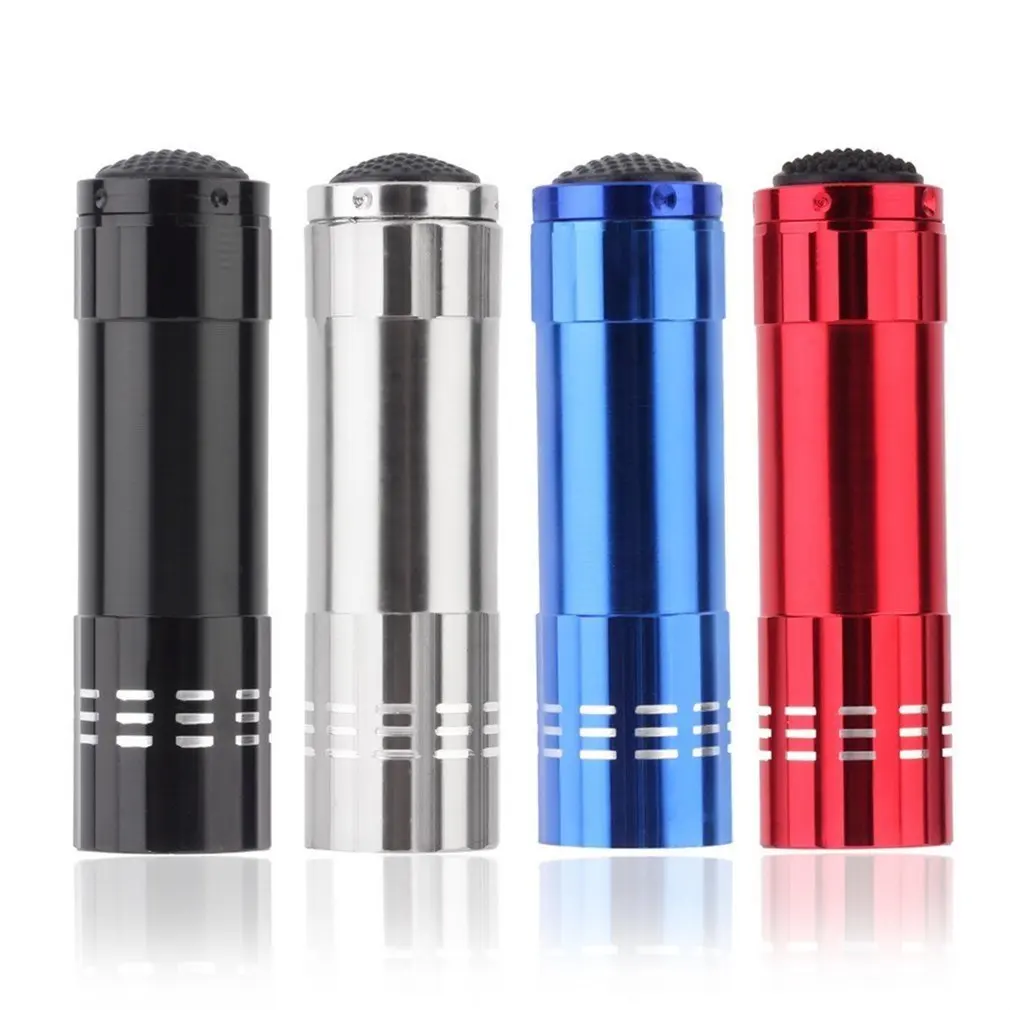 Mini 9 LED Flashlight Torch 4.5v UV ULTRA VIOLET Light Waterproof Aluminum Lamp Outdoor Portable Tactical Lighting Tool UV Lamp