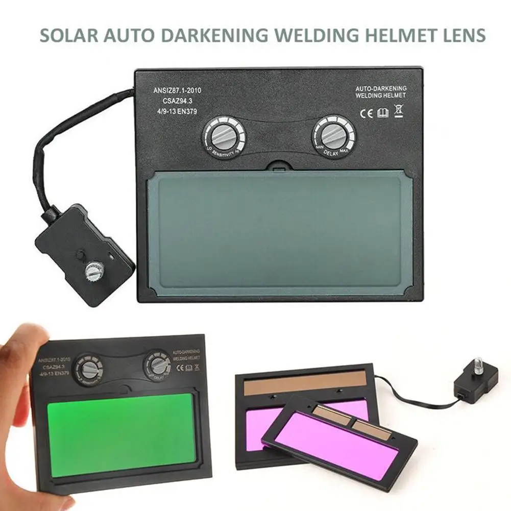 Solar Pro Auto Darken Welding Helmet Mask Lens Automated Filter Lens Hood For Welding Equipment Accessories