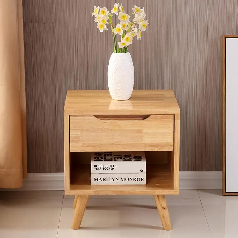 

1Pc Vintage Simplicity Solid Wood Bedside Cupboard Ins Nordic Style Home Bedroom Cute Decorative Small Storage Cabinet