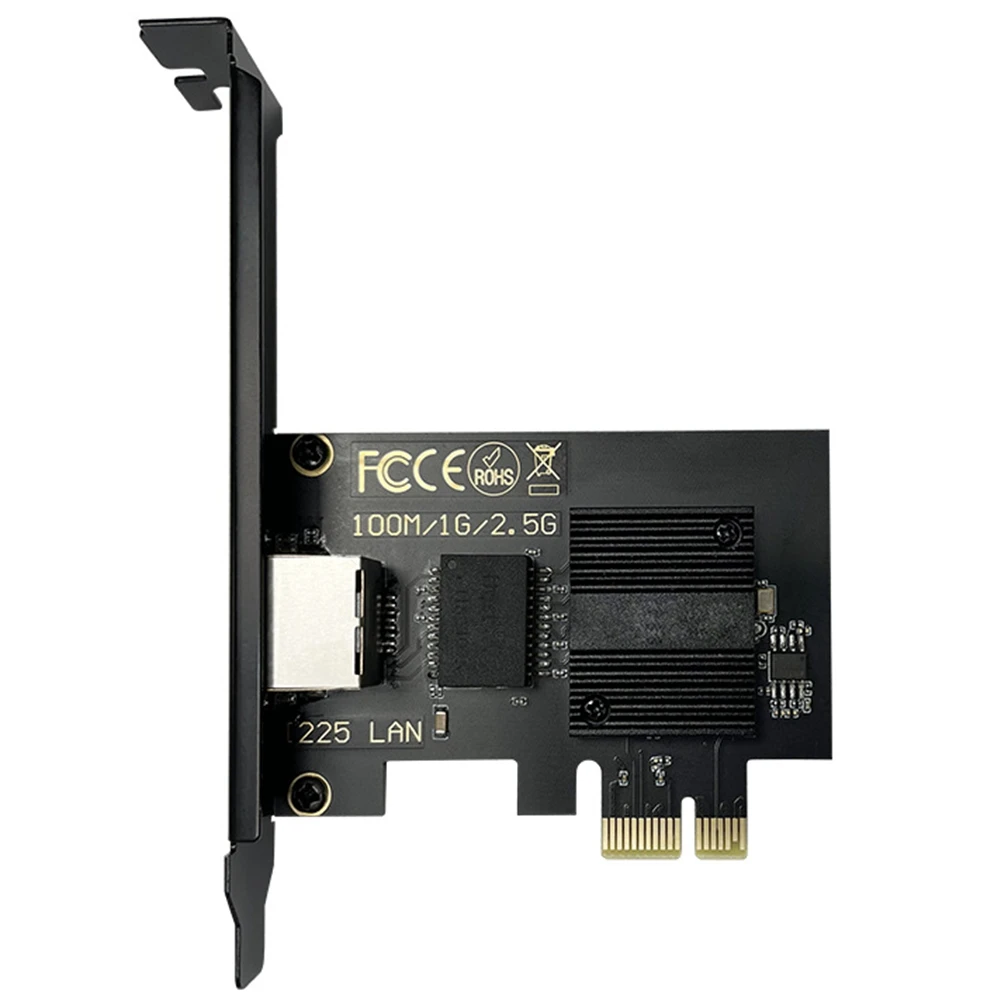 2.5G Single Port Gigabit Network Card 2500M I225 PCI-E Wired Network Card Desktop Game Gaming Network Card