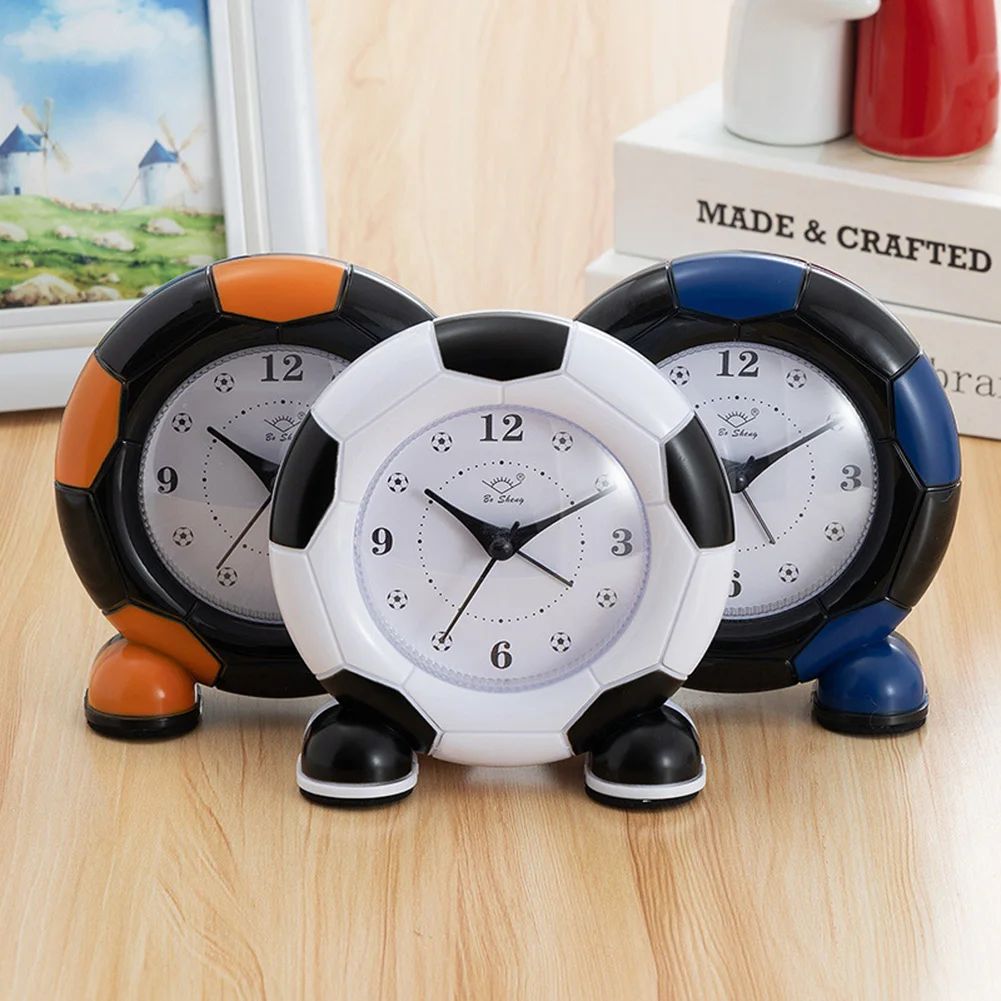 1Pcs Soccer Table Clock Student Cartoon Cute Clock Charming Football Alarm Clock Silent Wake-Up Birthday Gifts For Boys Girls