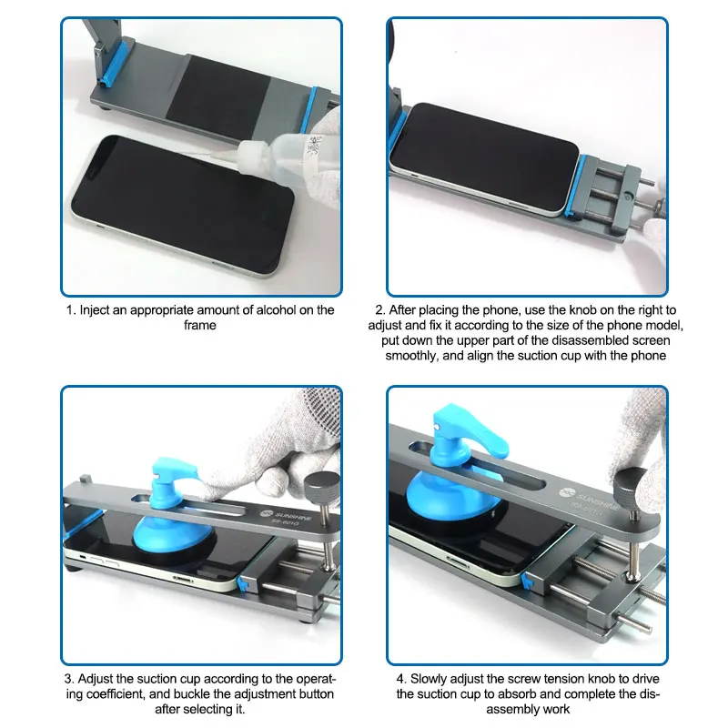 SUNSHINE SS-601G Mobile Phone Free Heating LCD Screen Splitter Unheated All Mobile Phone Screen Separation Fixture Repair Tool