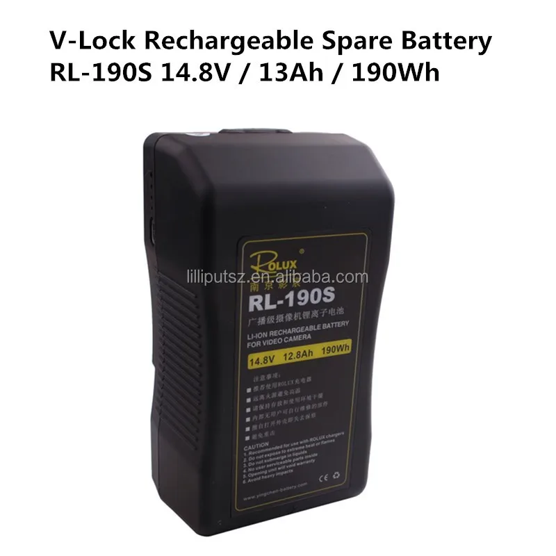 ROLUX RL-190S V-Mount Camera Battery 190wh 14.8V V Lock Battery With Portable Travel Battery Charger