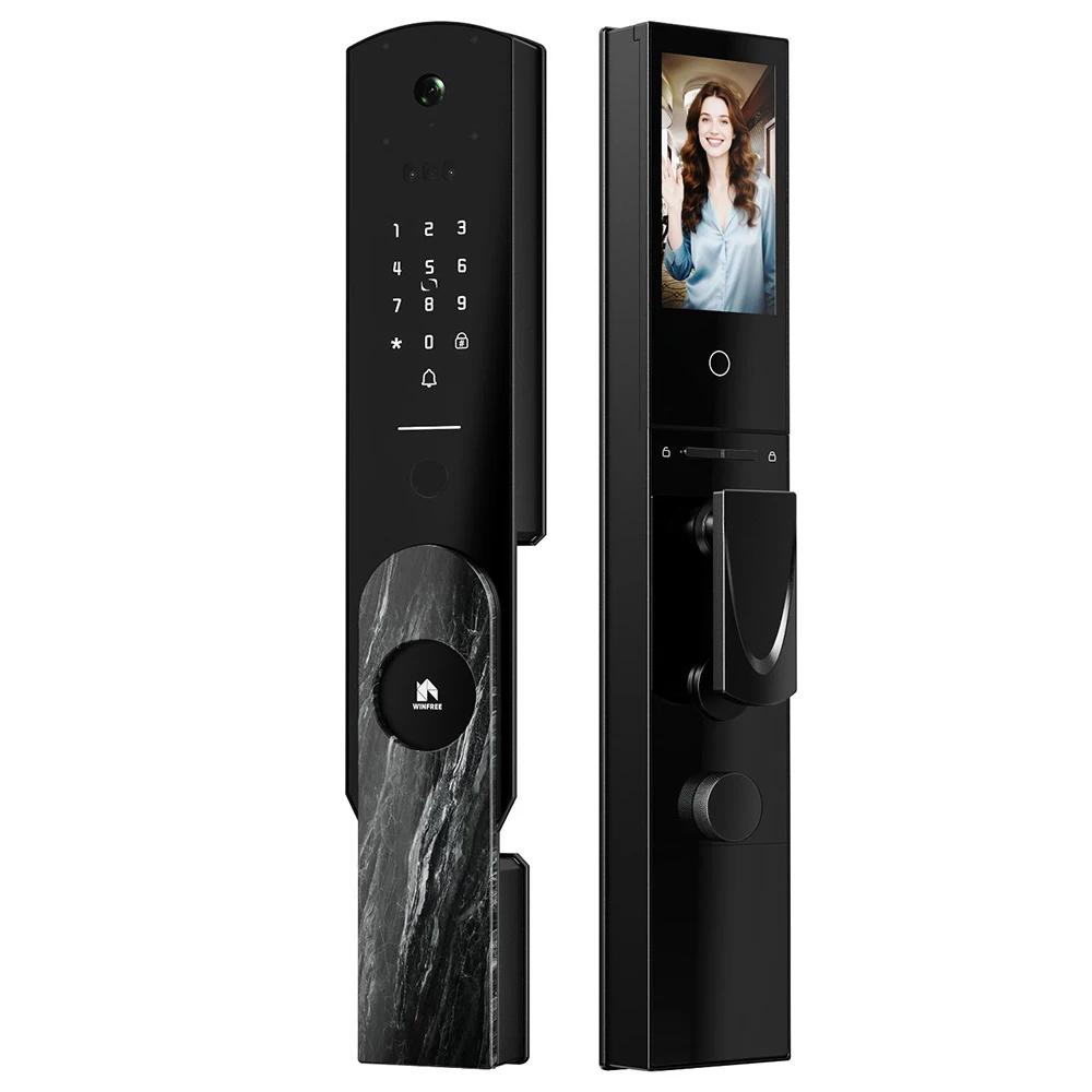 Facial Recognition Smart Door Lock with WiFi Keyless Entry & Tuya Video Intercom for Home Security
