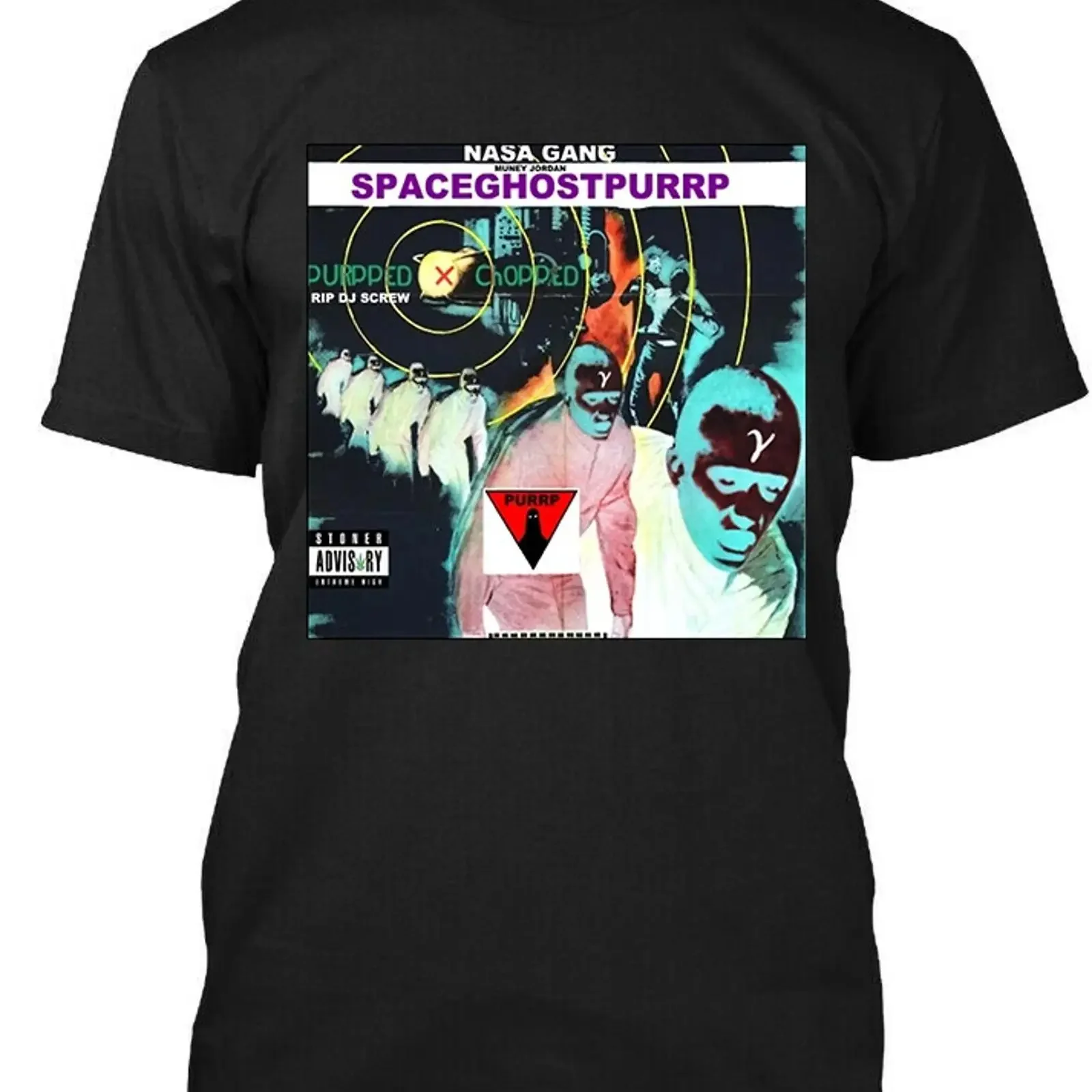 NWT SpaceGhostPurrp Purpped Chopped American Rapper Hip Hop Logo T SHIRT S 4XL vintage Washed fashion Top For Everyday Wear