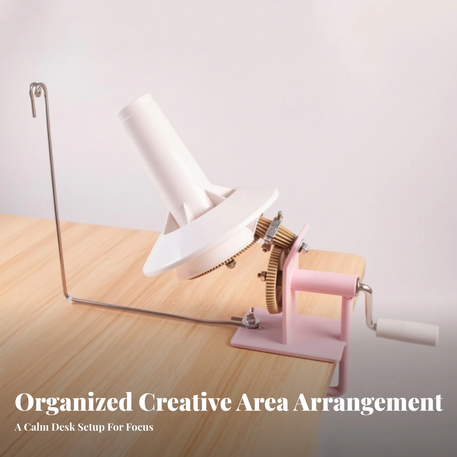 Yarn Winding Machine Clamp-on Yarn Winder with Stitch Markers Tool Manual Desktop for Knitters, Craft Tables, Hobby Rooms view 3