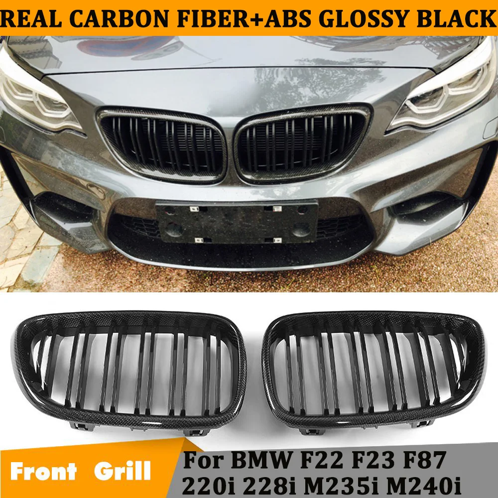 

M2 F22 Carbon Fiber Front Bumper Racing Grille Replacement for BMW 2 series F22 F23 F87 M2 220i 228i M235i M240i 2014-2019