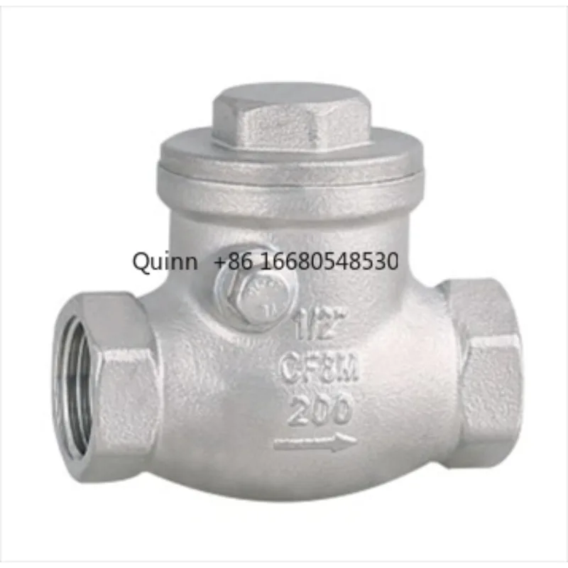 L4LISHUI SS 304 Stainless Steel Non-Return Swing Check Valve 1/2 '-4' for Water Media