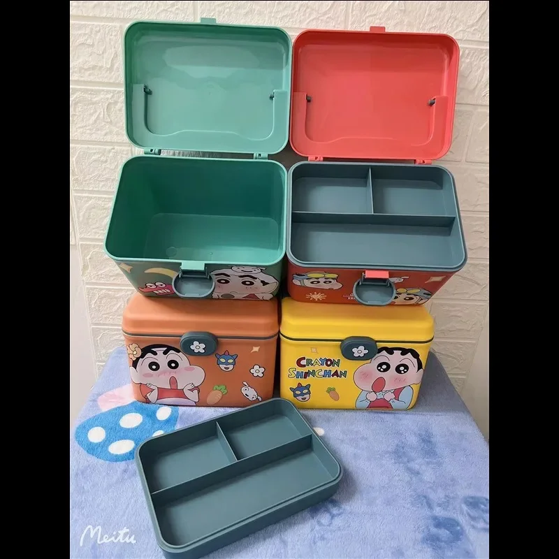 Miniso Co branded Crayon Shin chan Creative Handheld Storage Box, Medicine Box, Home Emergency Medicine Box