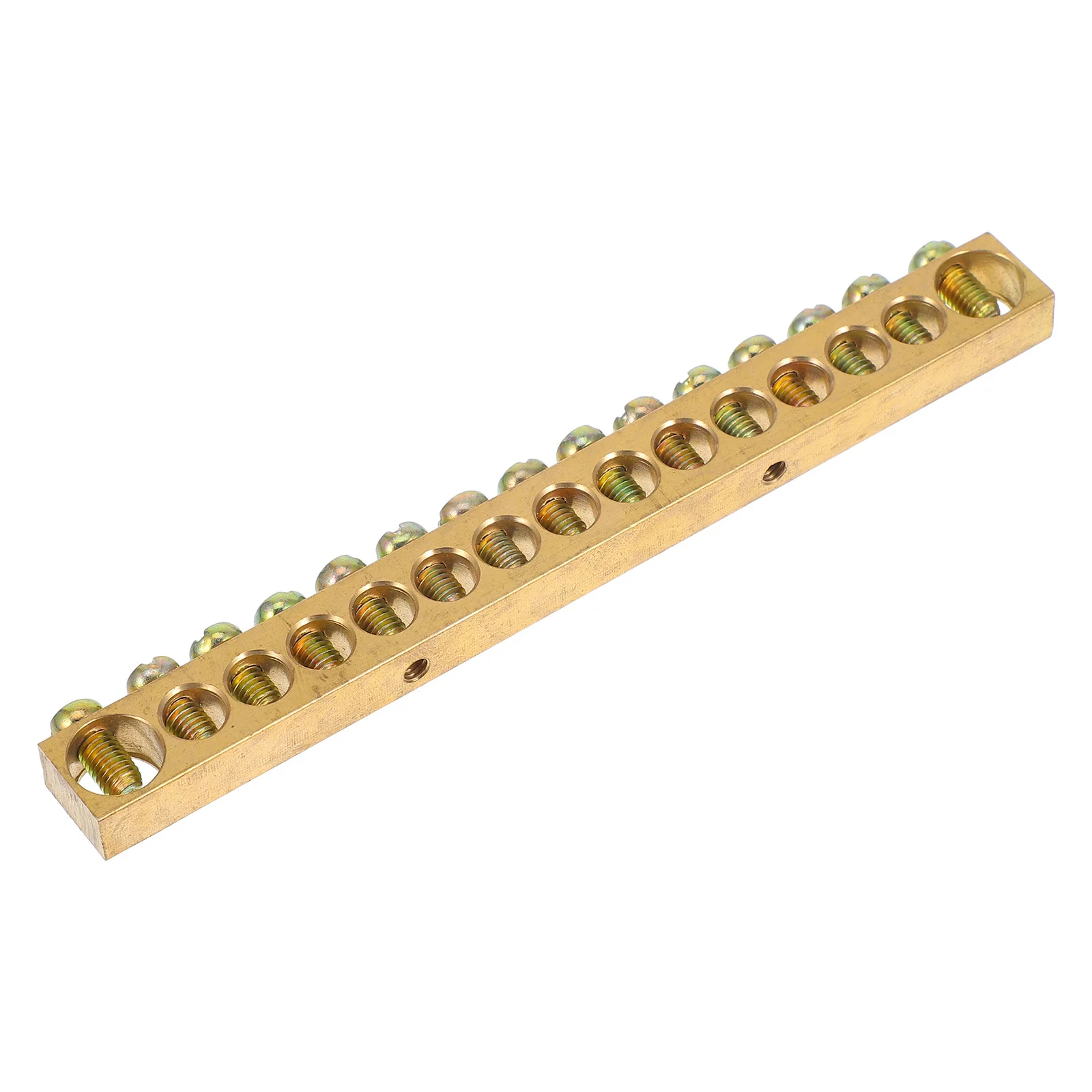 

Terminal Bus Bar 15-Holes Heavy Duty Copper Distribution Ground Bar High Power Terminal Block Connector for Electrical Panels